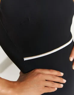 Metrics Underwired Swimsuit- Black White and Gold