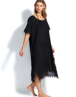 Midi Amnesia Kaftan - Black