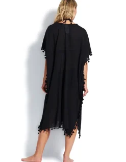 Midi Amnesia Kaftan - Black