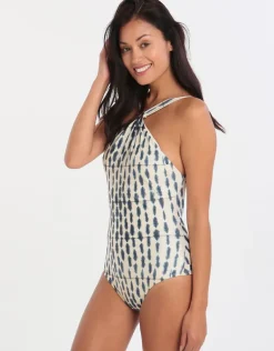 Mini Padang Halter Ring Maillot - Print