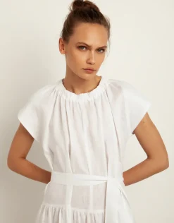 Minimal Midi Dress - White