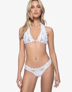 Must Haves Lace Banded Full Bikini Pant - White
