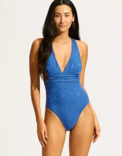 Oasis Cross Back Swimsuit - Ultramarine