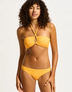 Oasis Diamond Wire Bandeau Bikini Top - Butter