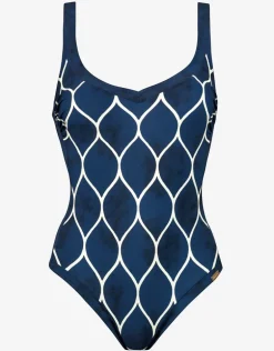 Ocean Cloud Moulded Swimsuit - Wave Cream