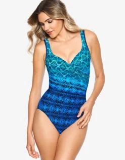 Ocean Ombre Its A Wrap Swimsuit - Blue