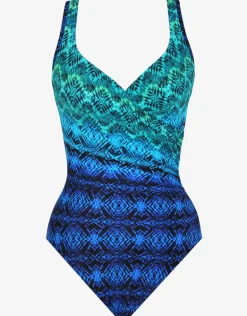 Ocean Ombre Its A Wrap Swimsuit - Blue