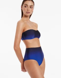 Oia Sunset High Waist Bikini Pant - Ocean