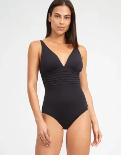 Olivia Freedom V Neck Swimsuit - Black