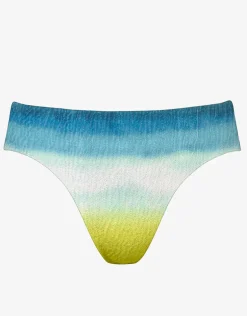 Ombre Flow High Leg Bikini Pant - Aqua Shades