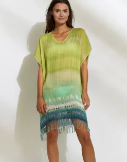 Ombre Flow Kaftan - Aqua Shades