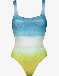 Ombre Flow Swimsuit - Aqua Shades