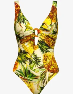 Optimist Plunge Swimsuit - Pina Colada