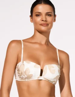Ornation Bandeau Bikini Top - Canvas Sand