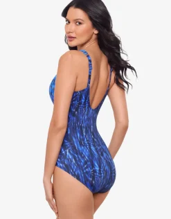 Paka Mayan Siren Swimsuit - Blue/Black