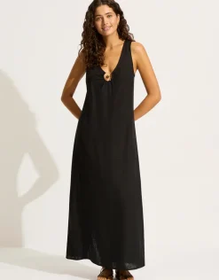 Palermo Keyhole Maxi Dress - Black