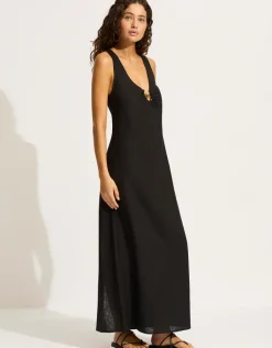 Palermo Keyhole Maxi Dress - Black