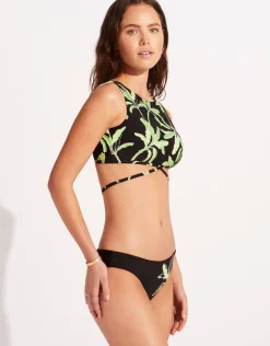 Palm Paradise Hipster Bikini Pant - Black
