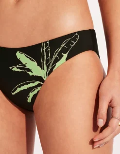 Palm Paradise Hipster Bikini Pant - Black