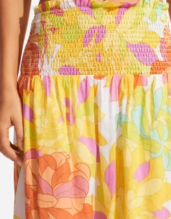 Palm Springs Shirring Skirt - Limelight