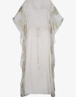 Palm Tree Kaftan - White