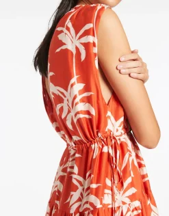 Palme Tiered Cover Up - Cherry