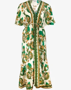 Perceptions Kimono Kaftan - Cream and Green