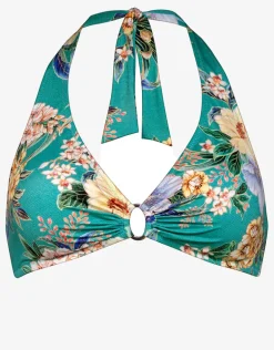 Pineapple Sea Halter Bikini Top - Tropical Breeze