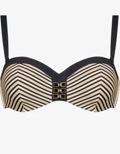 Pirates Moulded Bandeau Bikini Top - Stripe