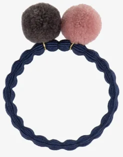 PomPom Hair Tie - Navy