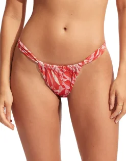 Poolside Rio Bikini Pant - Pink Chintz
