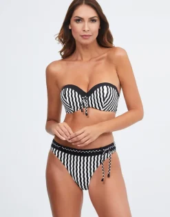 Portofino Bikini Pant - Black and White