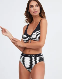 Portofino Underwired Bikini Top - Black and White