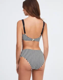 Portofino Underwired Bikini Top - Black and White