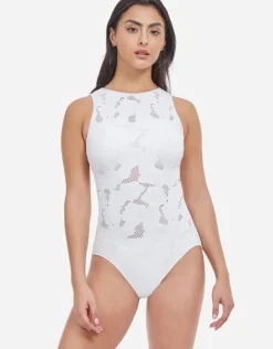 Profile Late Bloomer High Neck Swimsuit - White