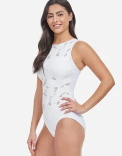 Profile Late Bloomer High Neck Swimsuit - White