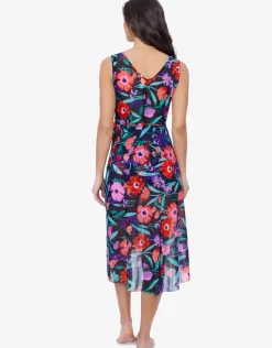 Profile Marguerite Mesh Wrap Dress - Black Multi