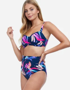 Profile Paradise D Cup Foam Bikini Top - Blue Multi