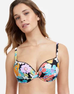 Profile Rising Sun D Cup Bikini Top - Black