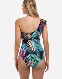 Profile Tropico One Shoulder Swimsuit - Black