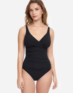 Profile Tutti Frutti V Neck Swimsuit - Black
