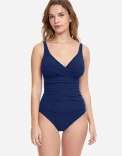 Profile Tutti Frutti V Neck Swimsuit - Navy