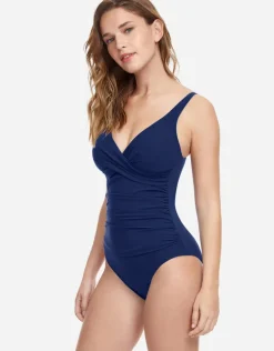Profile Tutti Frutti V Neck Swimsuit - Navy