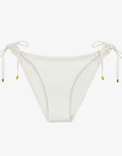 Pure Detail Tie Full Bikini Pant - White