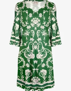 Radiance Tunic Dress - White and Clover