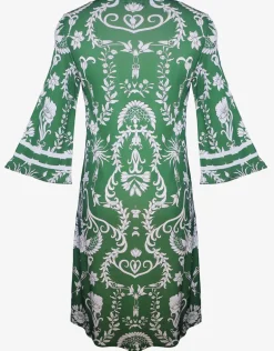 Radiance Tunic Dress - White and Clover