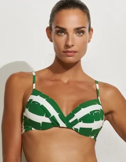 Radiance Underwired Padded Bikini Top - White and Clover