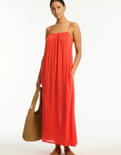 Resort Essentials Maxi Sundress - Flame