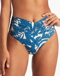 Retreat Wrap High Waist Bikini Pant - Lagoon