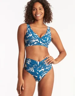 Retreat Wrap High Waist Bikini Pant - Lagoon